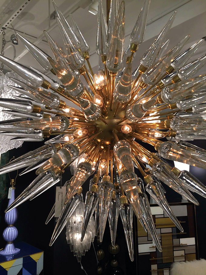 Sputnik chandelier via 1st Dibs showroom